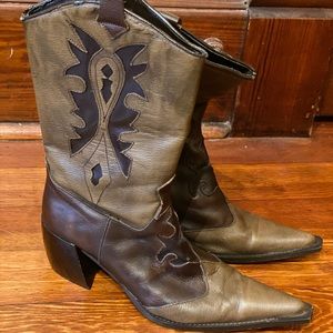Bonanza leather cowboy boot